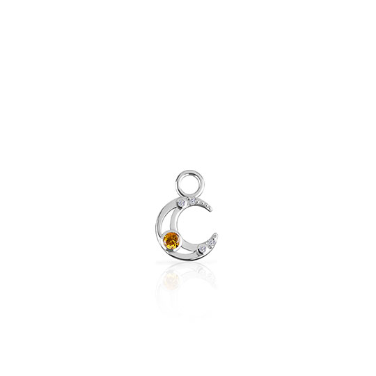 PT950-CHARM-74CD-O-RING-DIA YE/WH