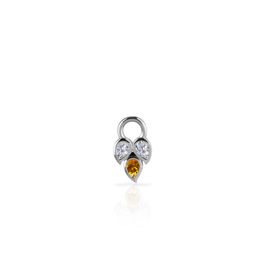 PT950-CHARM-75CD-O-RING-DIA YE/WH